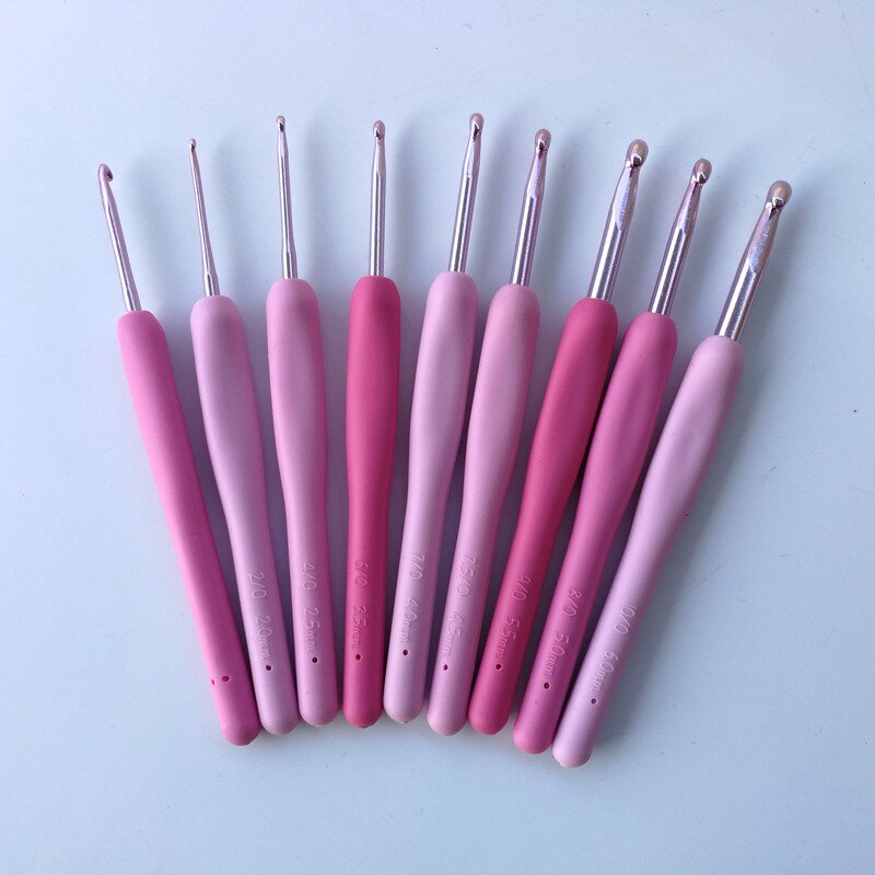 16Pcs Crochet Hooks Needles Stitches Knitting Kit Craft Case Wool Crocheted Set Weaving Tools Embroidery Knitting Sewing Tools: 9 pcs A