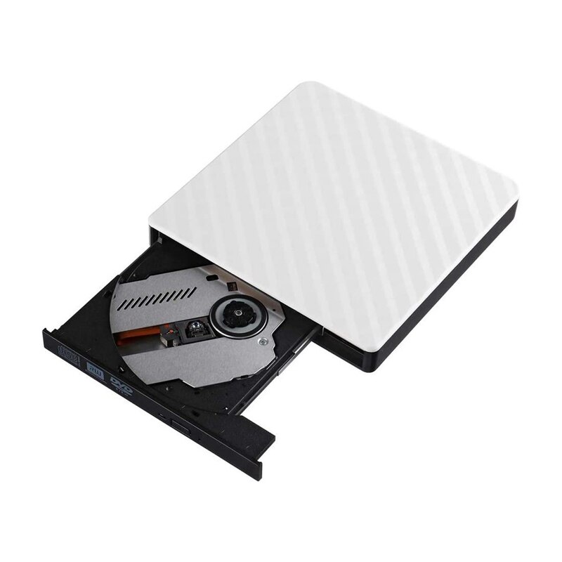 Eksternt dvd-drev ekstern usb 3.0 dvd rw cd-brænder slim carbon korndrev brænderlæser afspiller til pc bærbar optisk drev (w