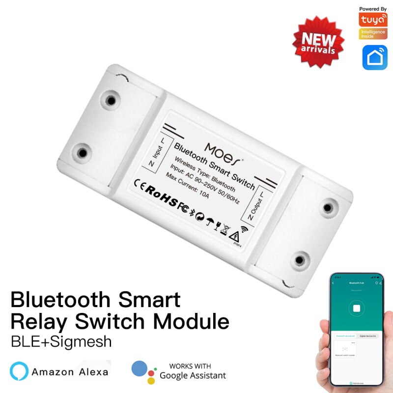 Wifi / Bluetooth Smart Light Switch Smart Home Breaker Tuya Smartlife App Wireless Remote Control Wokrs With Alexa Google Home: Bluetooth Version