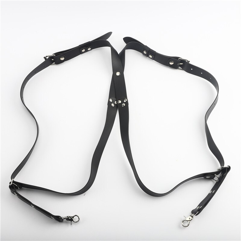 vintage Men And Women Camera Straps Hang Tourism Belt braces bretelle slinger pu leather brace: black