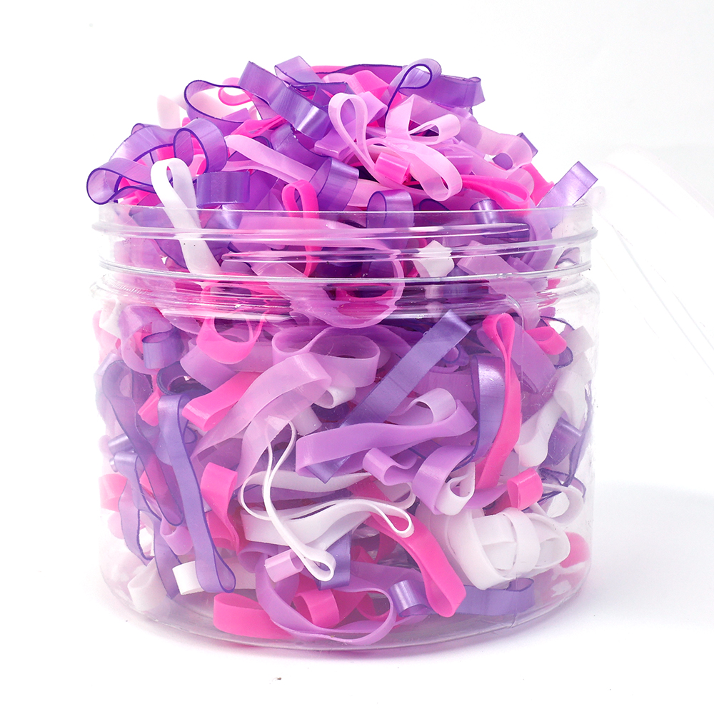 500 Uds. Bandas de goma desechables gruesas de alta elasticidad para niños, coleteros para niñas, lazos para el cabello, bandas coloridas para el cabello, accesorios para el cabello: Verde