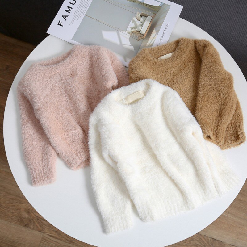 Baby Jongen Meisje Effen Trui Herfst Winter Peuter Warm Lange Mouwen Tops Blouse Kleding