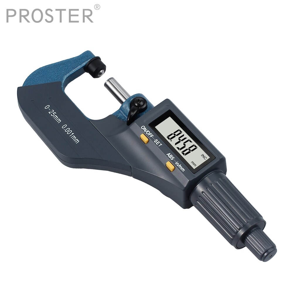 Proster 0-25Mm Digitale Elektronische Micrometer Lcd Display Professionele Tester Tool Meten Metric/Standaard 0.00005 "Resolutie
