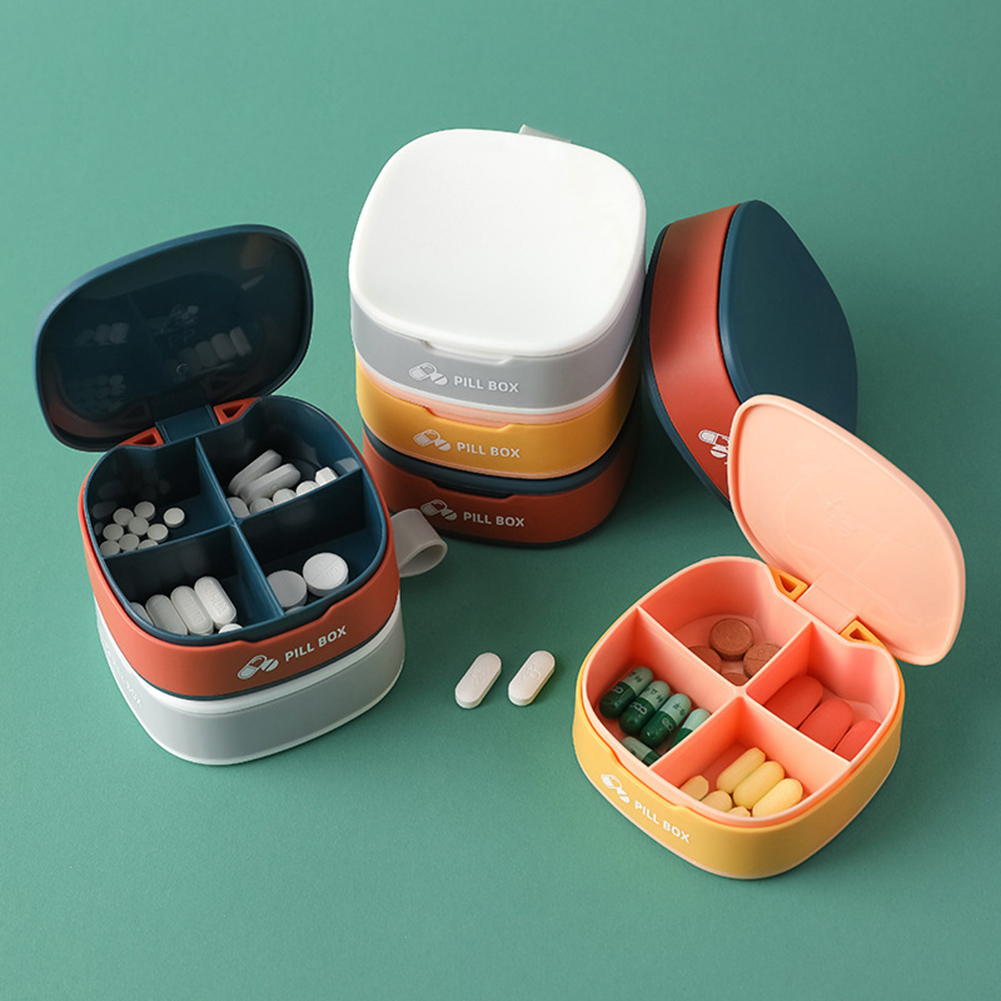 14 galler per vecka pillerfodral 7 dagar medicinask tablett dispenser organisatör piller box splitters plastförvaringsbox med klämlock
