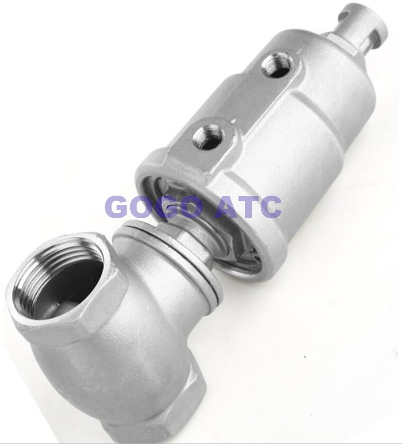Angle seat valve female thread pneumatic steam Stainless steel 304 head plastic head T-type water valve Cut-off dryer drum valve