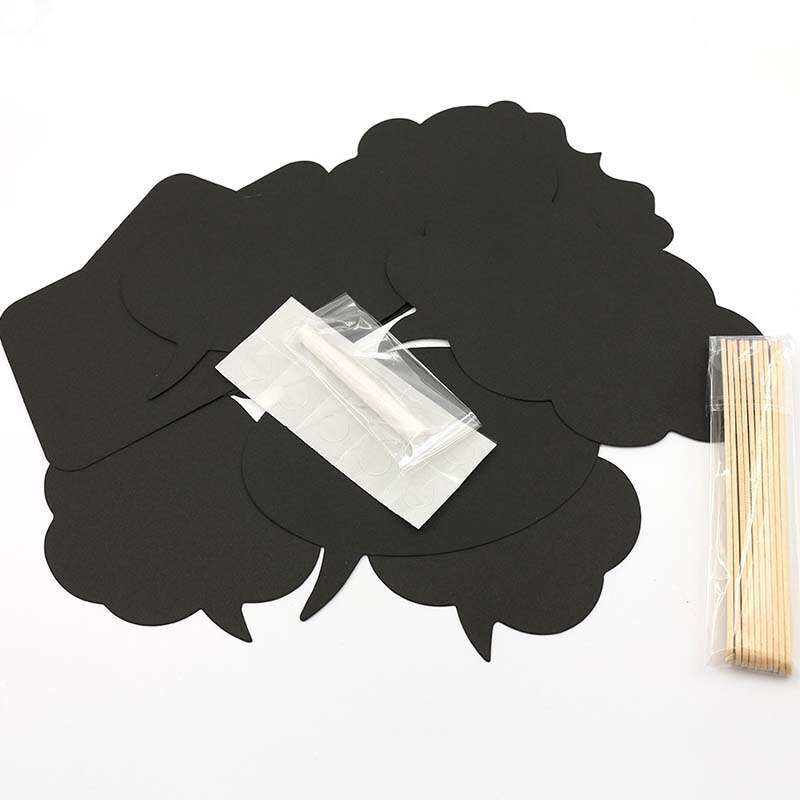 10PCS DIY Funny Photo Booth Props Black Card Paper Decorative props Wedding Creativity Accessories Event Party Photo Booth