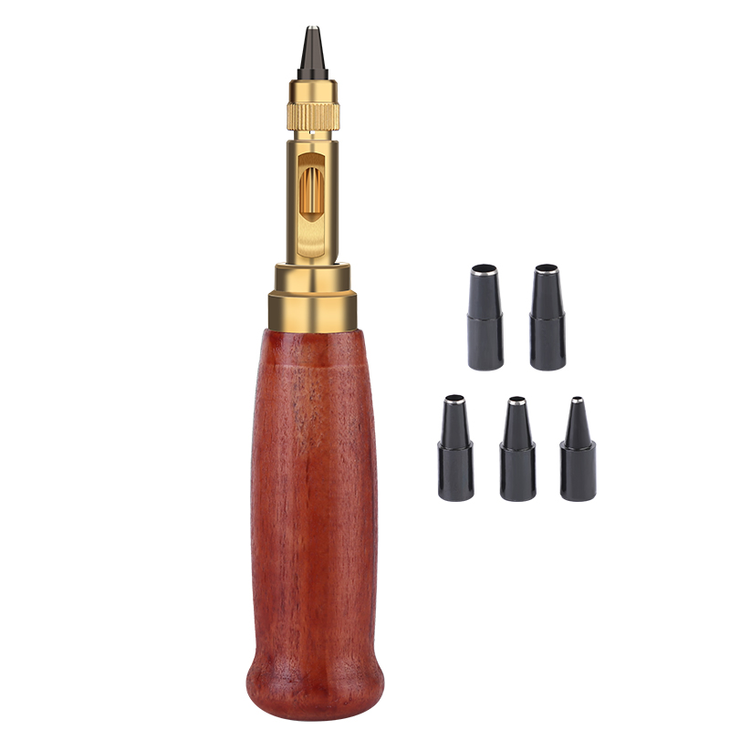 Nonvor-Punzón automático de cuero para reloj, herramienta de artesanía, rotativa silenciosa reemplazable, punzón, tornillo, punta de taladro: Type 3
