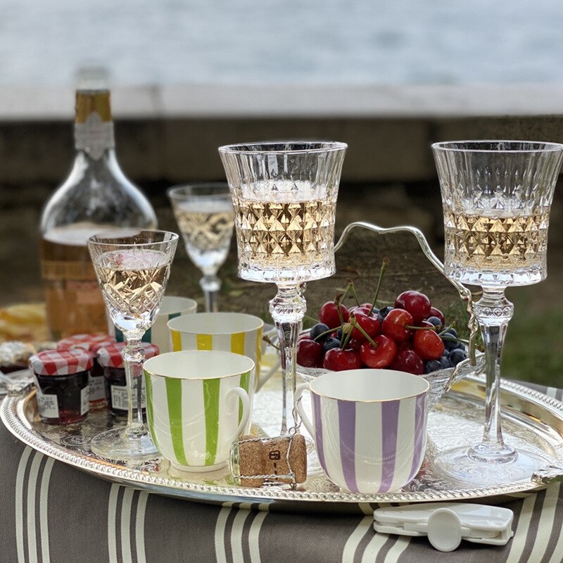 1Pcs Romantische Liefde Serie Beker Loodvrij Kristal Vintage Rode Wijn Glas Champagne Whiskey Cup Fans platte Cup