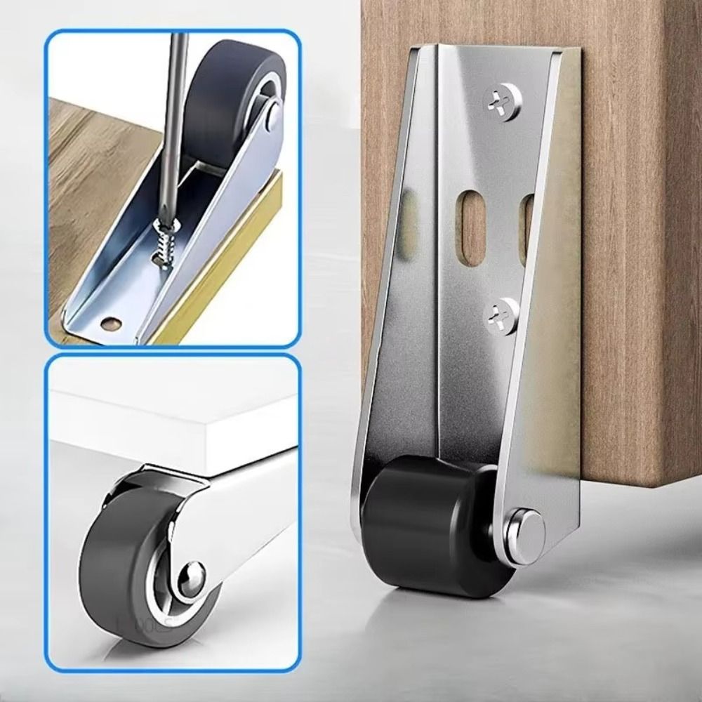 Furniture Silent Side Mounted Directional Roller Door Support Moving Wheel Multi-function Stainless Steel Pulley Gate Casters