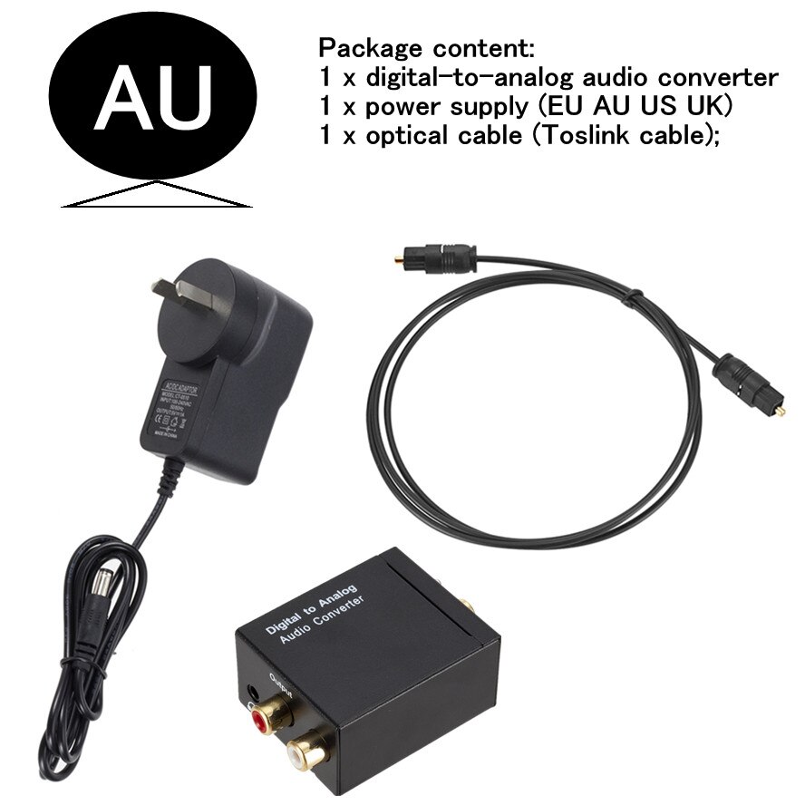 Audio 3.5Mm Jack Coaxial Optical Fiber Digital To Analog Audio Aux Rca L / R Converter Spdif Digital Audio Decoder Amplifier: AU
