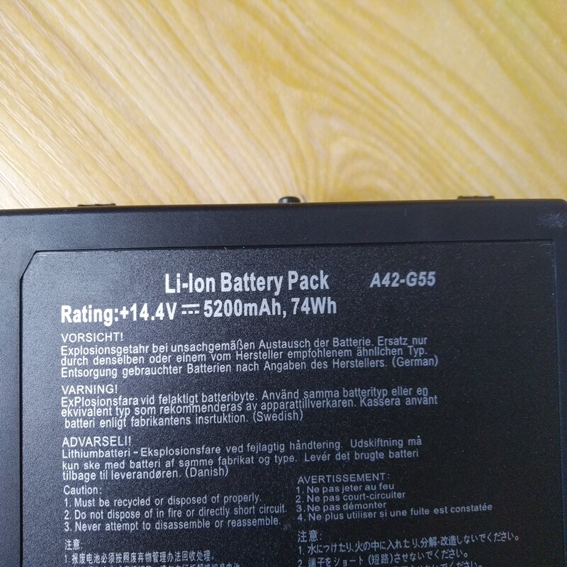 Original A42-G55 Laptop Battery 14.4V 74Wh For Asus G55V G55VM G55VW G55VW-S1129V G55VW-ES71 G55VM-DH71 G55VM-DS71 G55VM-S1020V