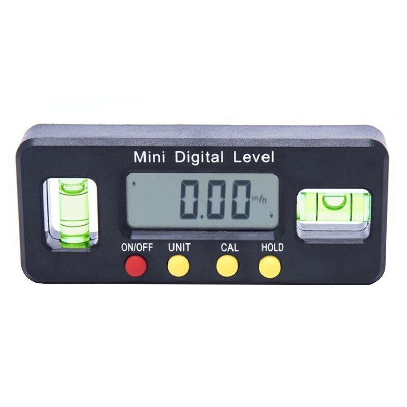 Magnetisk vinkelfinder elektronisk niveauboks digitalt niveau vandret hældningsmåler: Hvid