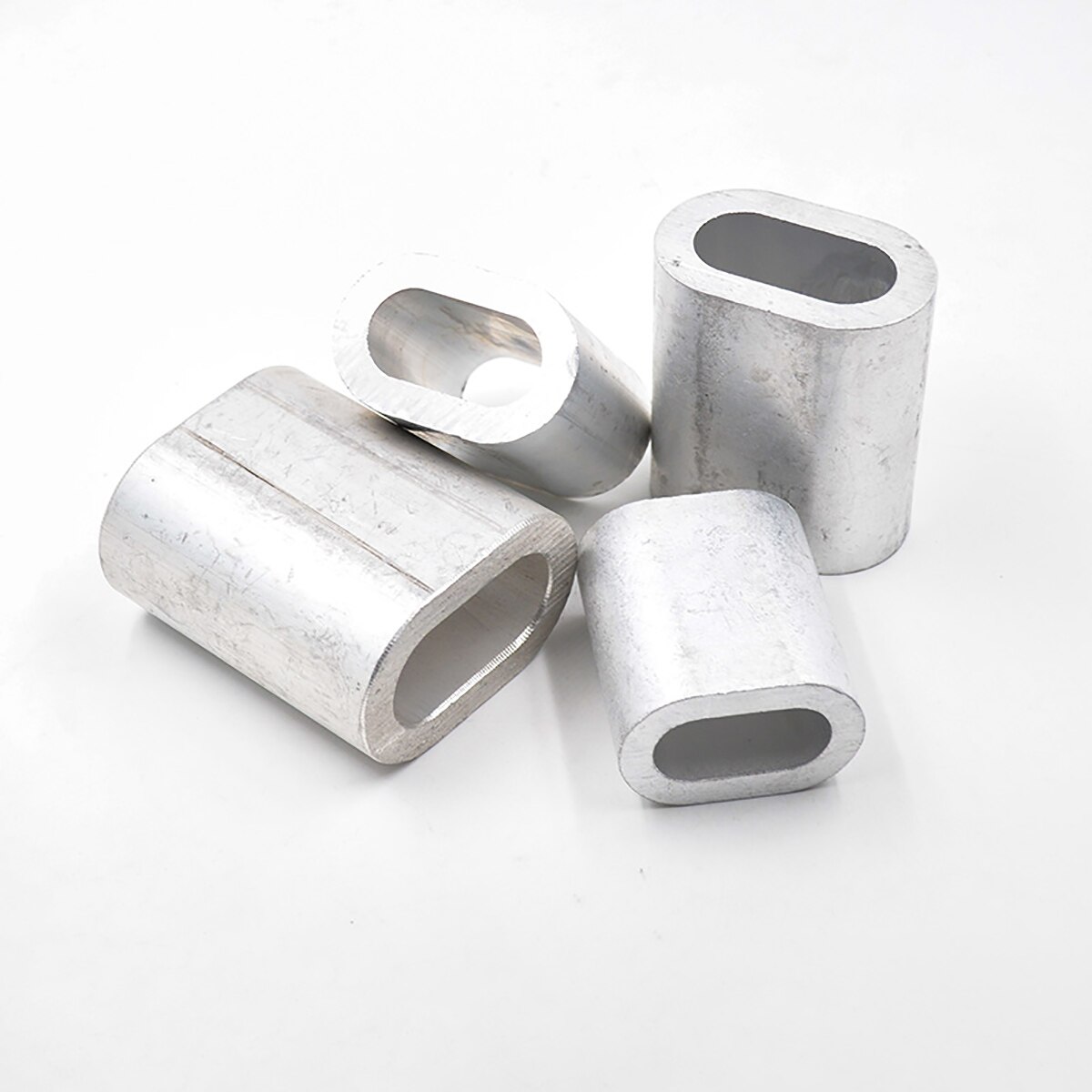 1pcs M14- M26 Wire Rope Clip Aluminum Oval Sleeves Cord Lock Cable Crimps Cable Stopper Ferrule