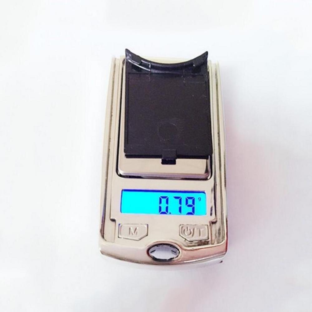 Minibáscula electrónica portátil para coche, balanza Digital de bolsillo de Metal, ligera, en forma de llave, precisa, para joyería y comida