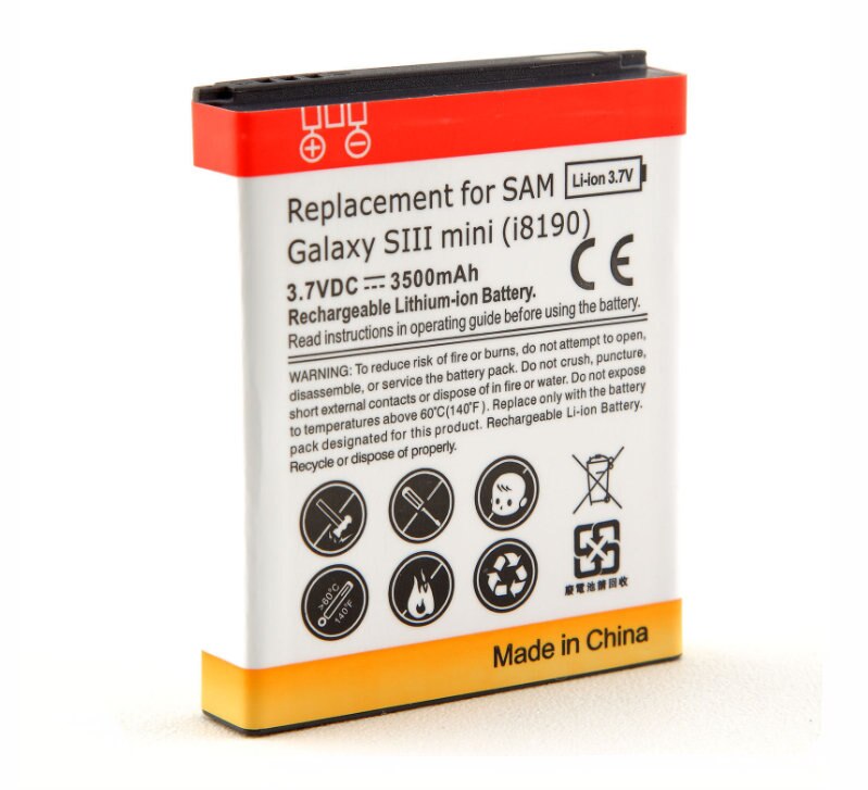 Ciszean 1x3500 mah EB-F1M7FLU bateria estendida + capa traseira para samsung galaxy s3 mini s3 mini i8190 baterias