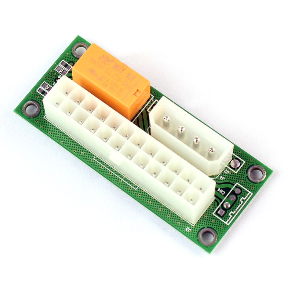 Atx 24 pin til molex 4 pin dual psu strømforsyning sync starter extender kabel kort til btc miner maskine