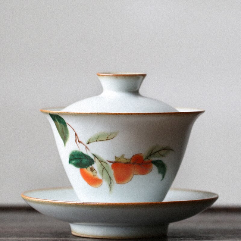 Traditionelle kinesiske tekopper porcelæn vintage hvid keramisk tekop og underkop sæt med infuser xicara køkkenudstyr  eb50cb