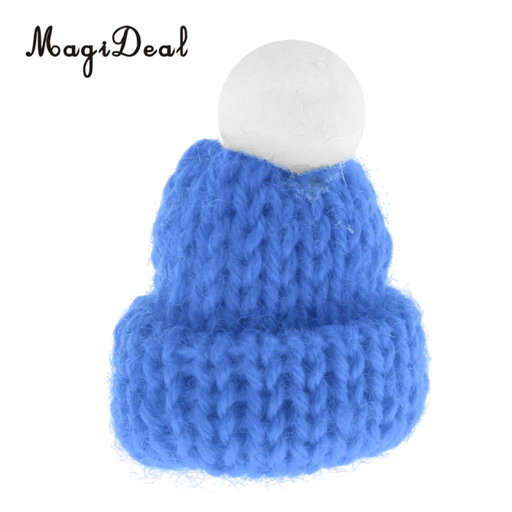 1/12 Schaal Dollhouse Miniatuur Scène Beanie Hoed Leuke Winter Skate Cap Party Kleding Accessoires Decoratie 10 Kleuren: Blue