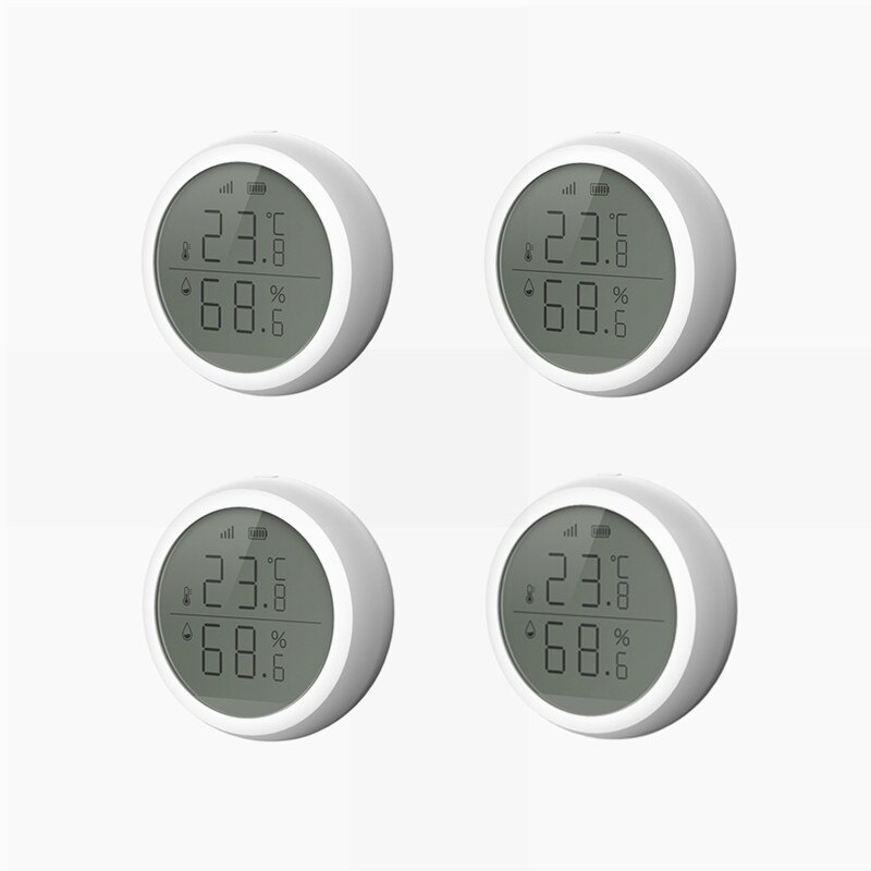 Tuya Zigbee Temperature And Humidity Sensor With LCD Screen Display One-click Linkage Home Automation Security Alarm Tuya Sensor