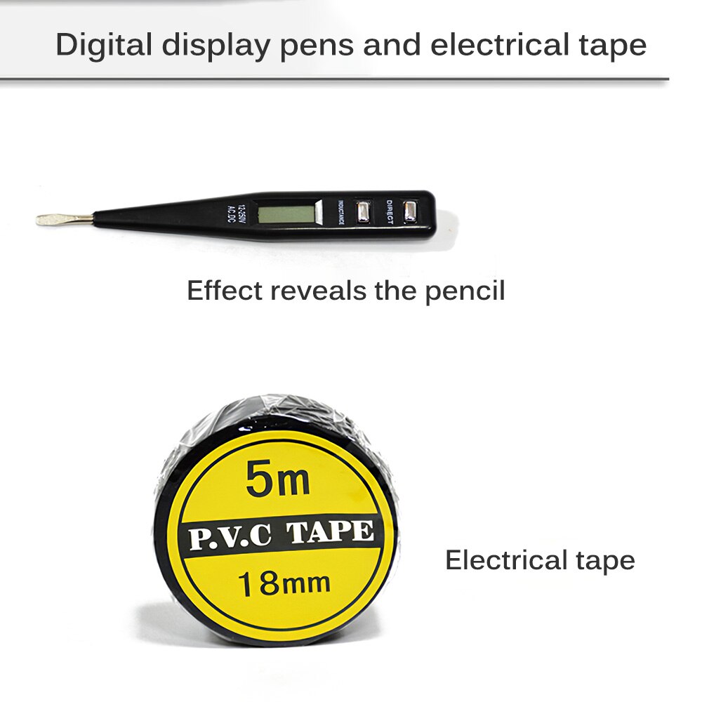 Car Insulation Tape 12 Pieces Multi-Purpose Household Tool Kit-Includes All Basic Tools For Home, Garage, Office