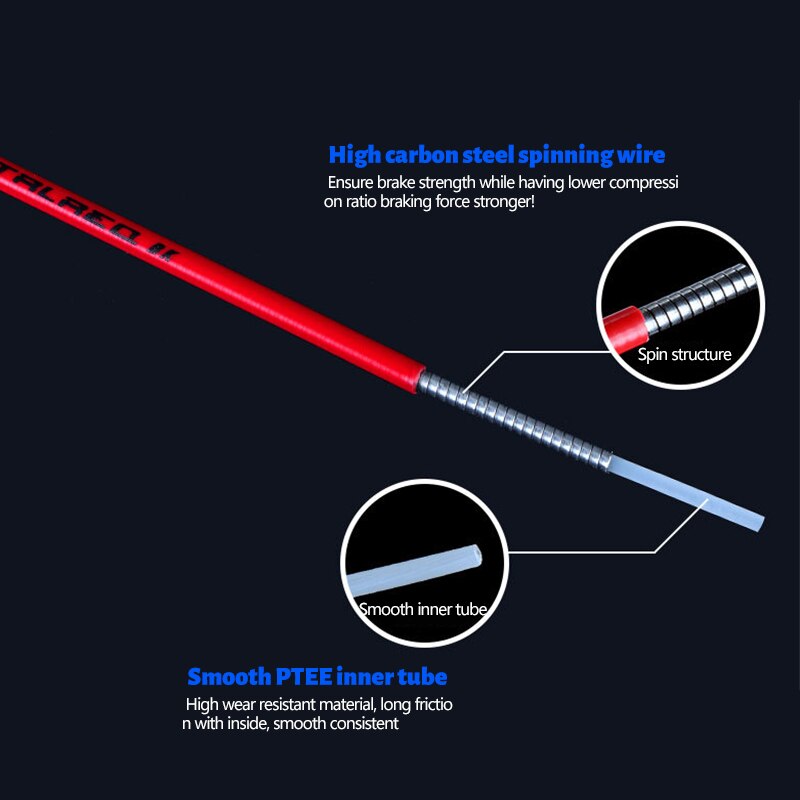 1 Set Front/ Rear Brake Gear Cable For MTB Road Bicycle Brake Line Bicycle Speed Line Fixed Gear Shifter Gear Brake Cable Cores