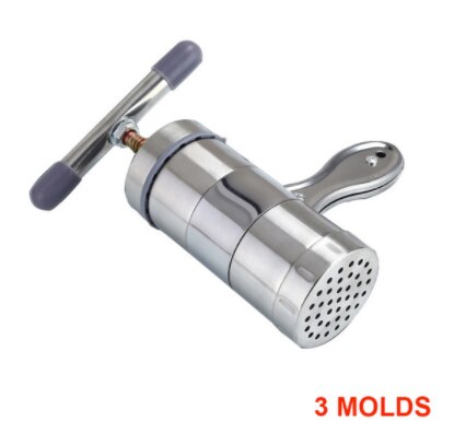 Noodle Maker Manual Noodle Machine Pasta Press Maker Stainless Steel Pressing Machine Cutter Household Kitchen Handmade Noodle: 3M