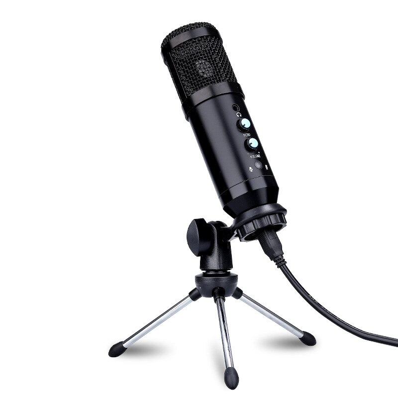 Recording Studio USB Condenser Microphone with Wireless Function for Phone PC Skype Online Gaming Vlogging Live