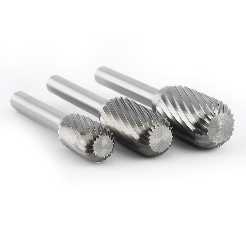 Cylindrical Semi-circular 1pcs Tungsten Steel Alloy Rotary Boring Head Grinding Head Milling Cutter W-shaped Wood Carving Head