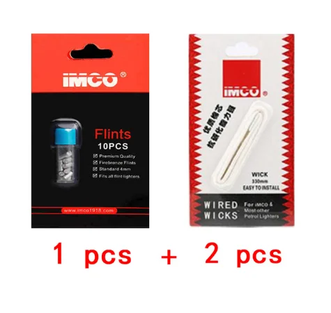 (2 pièces/lot) Original IMCO kérosène spécial briquet silex coton noyau mèches briquet accessoires: Bleu