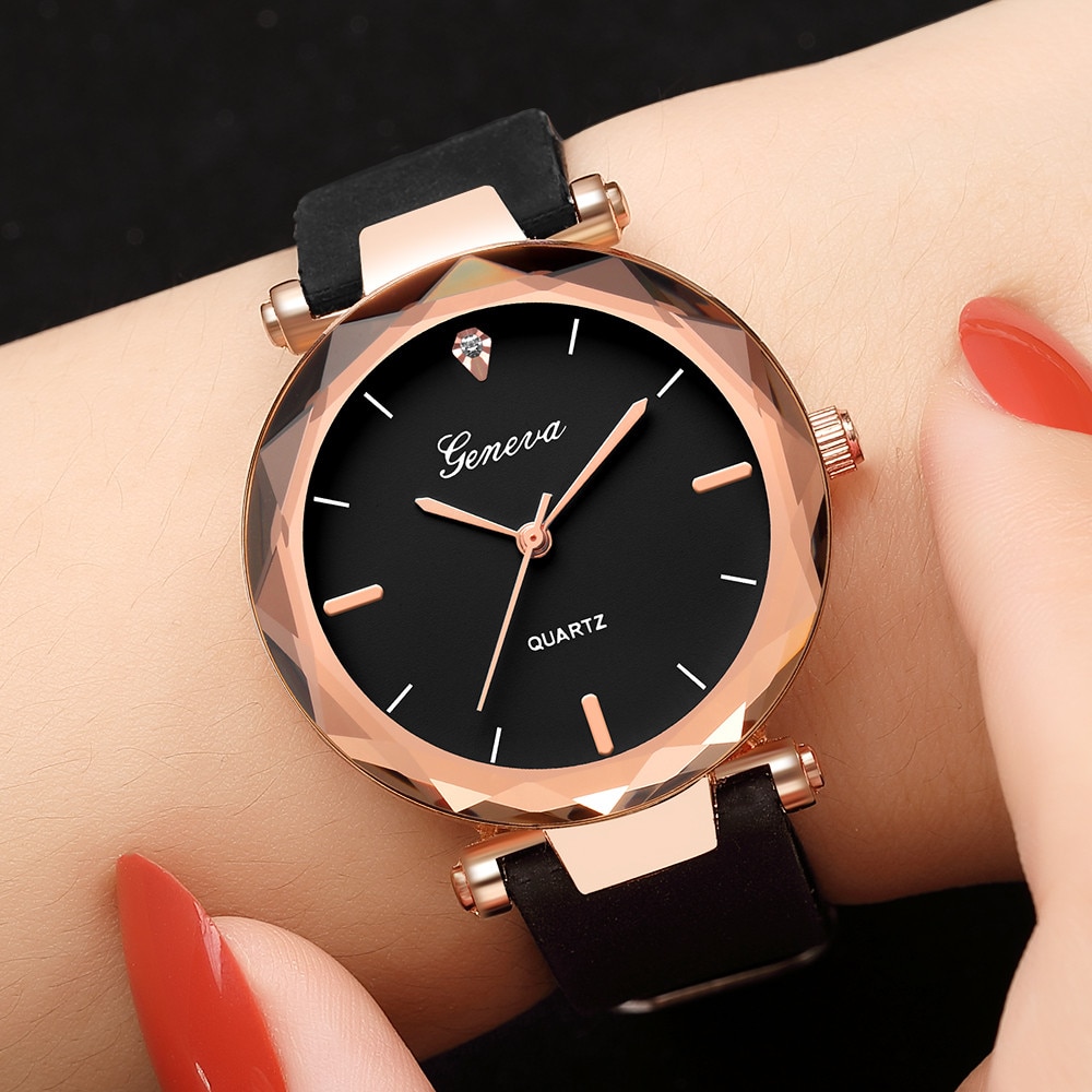 Luxe Vrouwen Armband Horloges Vrouwen Jurk Dames Dames Horloges Genève Silica Band Analoge Quartz Horloge # YY