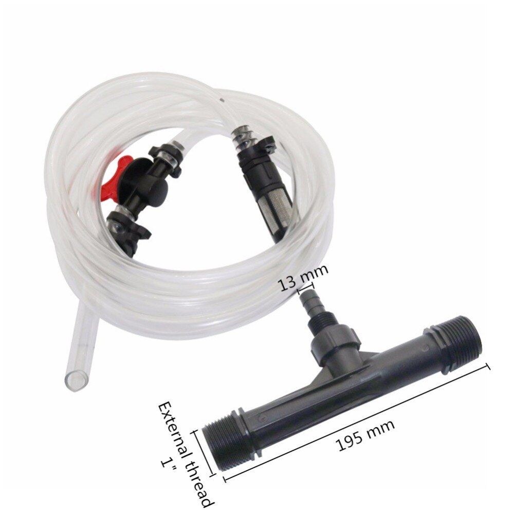 Kits de inyectores de fertilizante Venturi de rosca macho de 1 pulgada y 1,5 pulgadas con Tupe, sistema de riego para agricultura y jardín, herramienta de fertilizante, 1 Juego