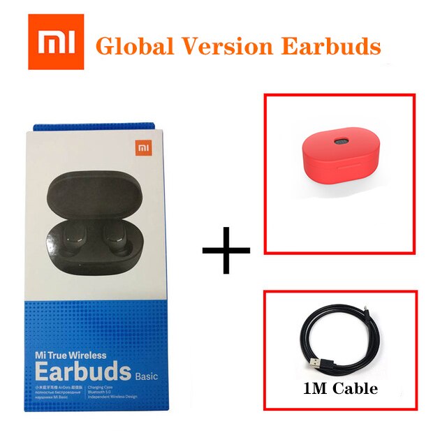 Xiaomi Redmi Airdots Earbuds basic Global Version 5.0 TWS Mi True Wireless Bluetooth Earphone AI Control Gaming sports Headset: Dark Grey