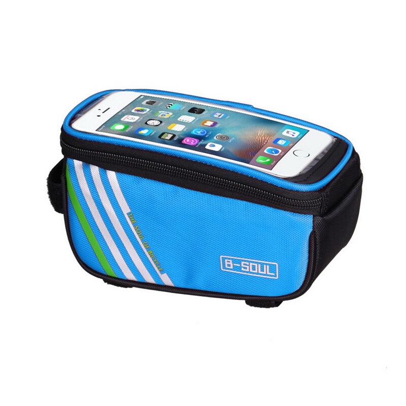 Fiets Tas Waterdicht Frame Tas - Telefoonhouder - Mountainbike Accessoires: Blauw