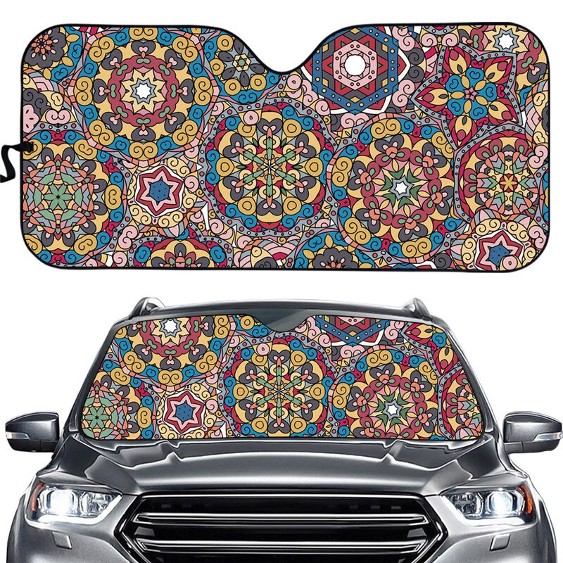 Hoho Art Pasiley Fold-up Sunshade for Windshields Anti UV Heat Protection Foldable Gloss Sunshades Car Sun Shade: BBD0086HC.