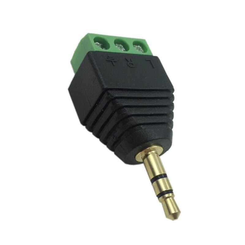 DIY Schroef Lock Kabel Adapter voor audio of video 3.5mm AUX Audio Jack Male Stereo Sound Track Plug Solderless connector