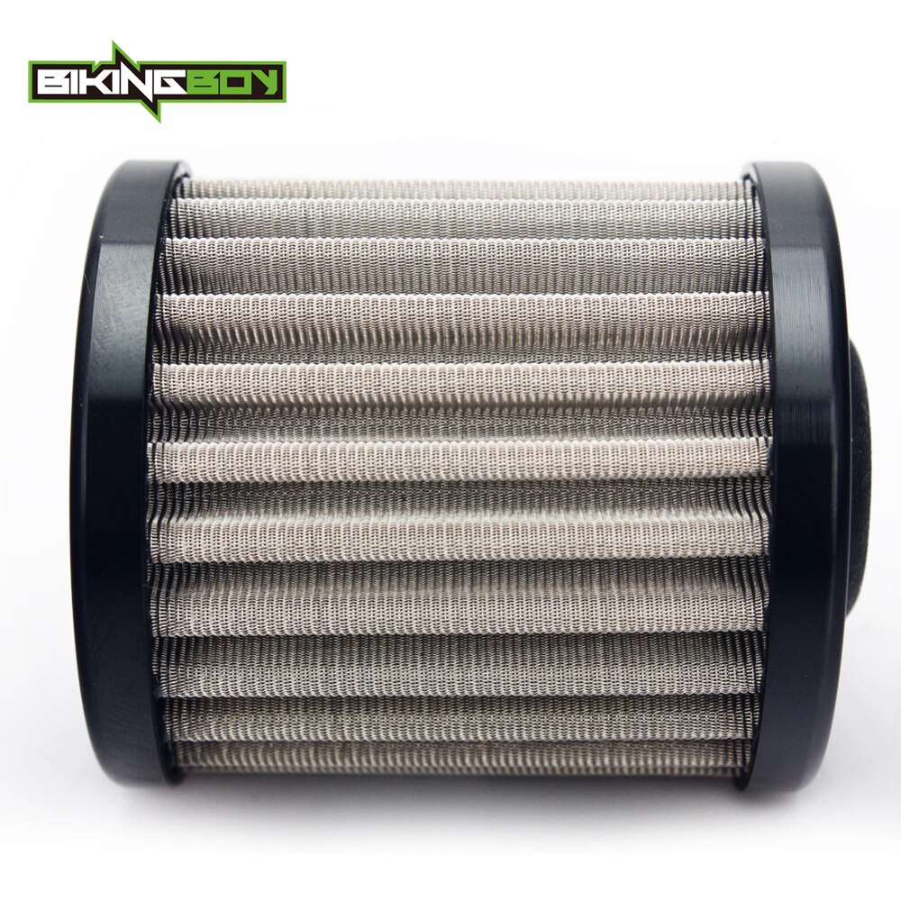 BIKINGBOY For Kawasaki KX250F 04-18 05 06 07 08 09 10 KX450F KXF 250 KX-F 450 Reusable Oil Filter Stainless Steel