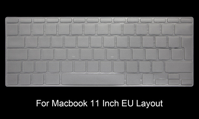 Dla Apple Macbook Air Pro Retina 11 12 13 15 17 touch bar 13.3 15.4 2017 osłona klawiatury skóry Euro ue wersja europejska: Air 11 A1465 A1370