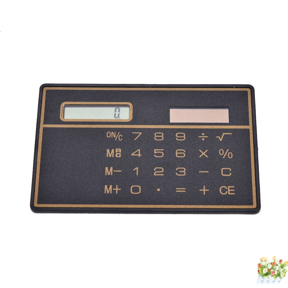 Mini Slim Credit Card Solar Power Pocket Calculator Counter Calculating Machine