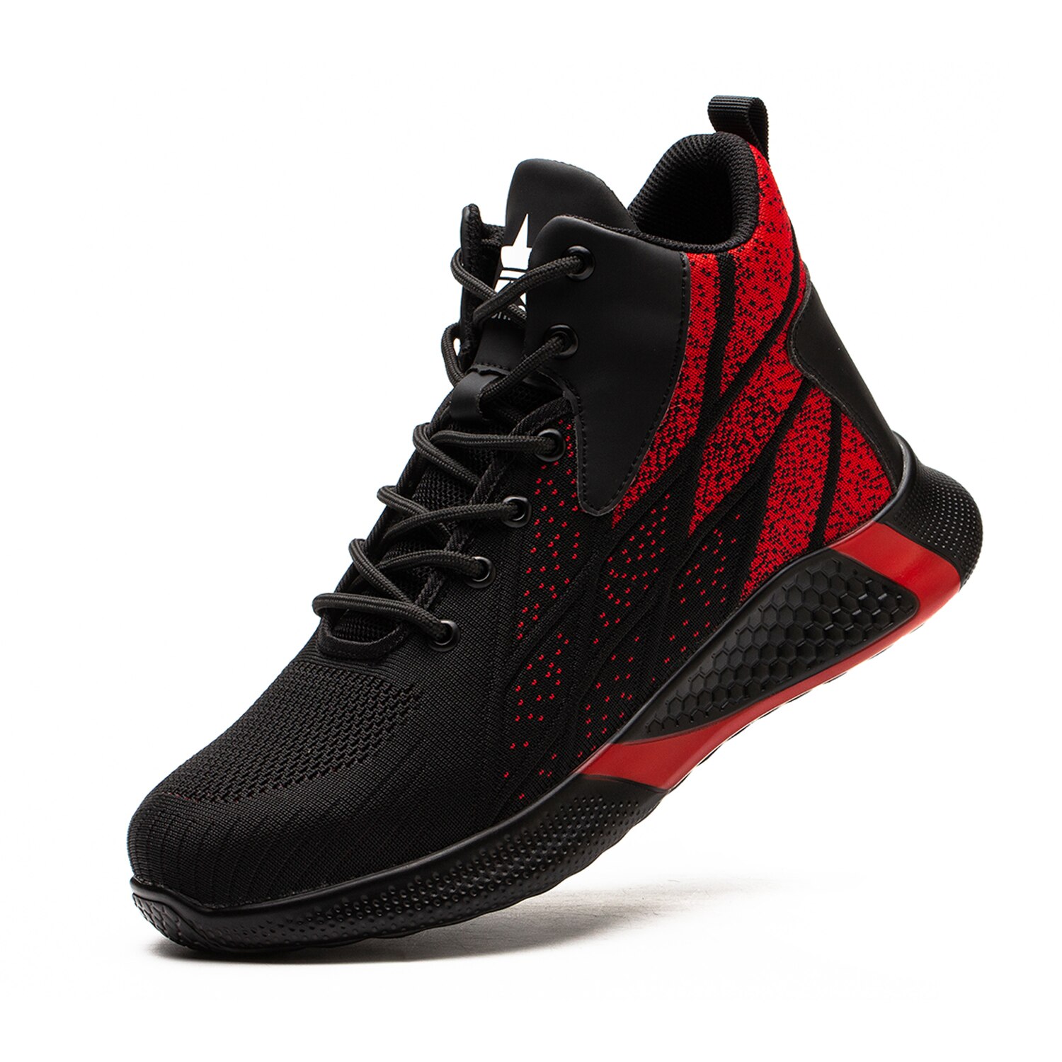 Suadex Werkschoenen Veiligheid Stalen Neus Schoenen Mannen Ademende Sneakers Schoenen Ankle Wandelschoenen Anti-Piercing Beschermende Schoeisel: Red / 45