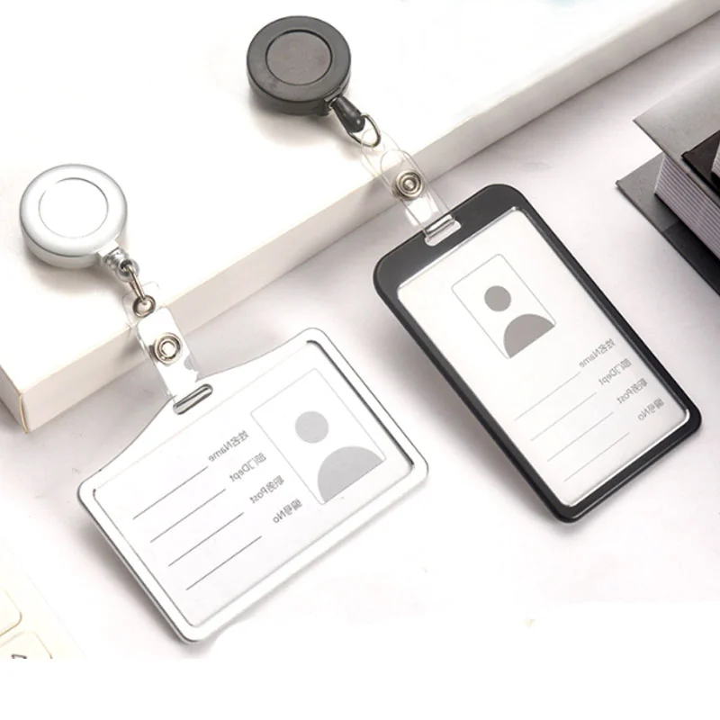 Kobiety Mężczyźni etui na karty Moda Metalowe wysuwane etui na karty kredytowe etui na identyfikator banku Odznaka Dziecko Pokrowiec na kartę autobusową