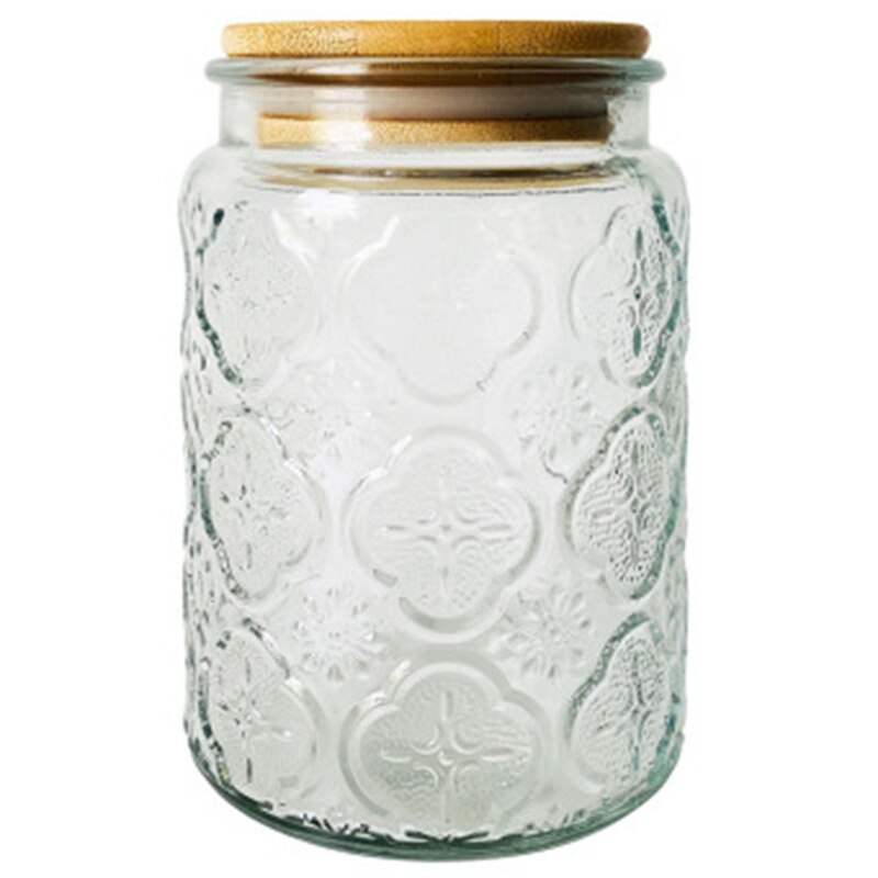 Voedsel Glazen Jar Clear Verzegelde Bus Container Voor Losse Thee Zout Suiker Koffieboon Behoud