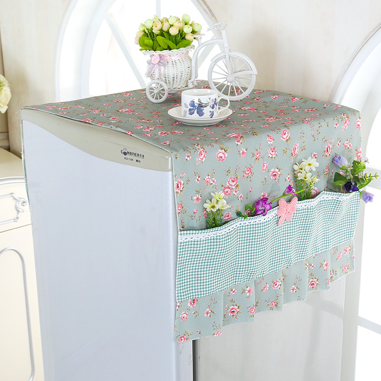 1 kpl 50*120cm brodeerattu jääkaapin kansi kukkatyylinen pölytiivis kansi jääkaapin kodin sisustukseen kodinkoneiden kansi