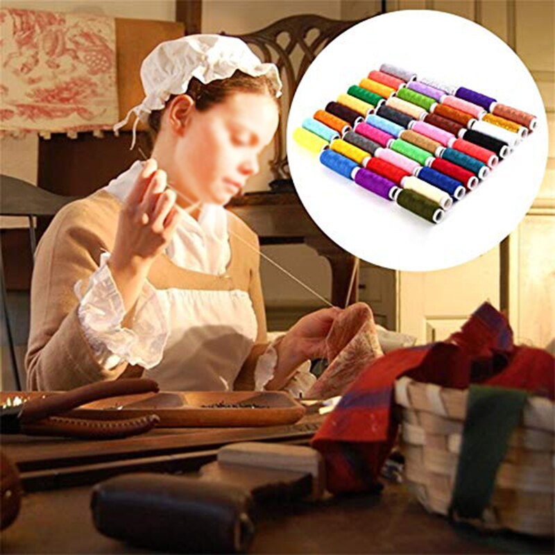 39pz Filo per Cucire 110 iarde Poliestere Rocchetti di Filo per la Macchina Da Cucire trapuntatura Overlock Ricamo A Mano Filo Strumenti di Cucito