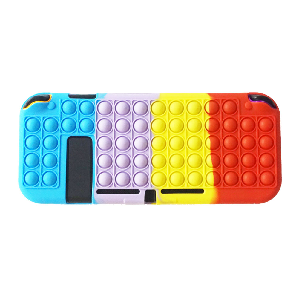 Switch beskyttende skal popite silikone cover bløde ærmer ns controller beskyttelse bagkasse til nintendo switch tilbehør: E