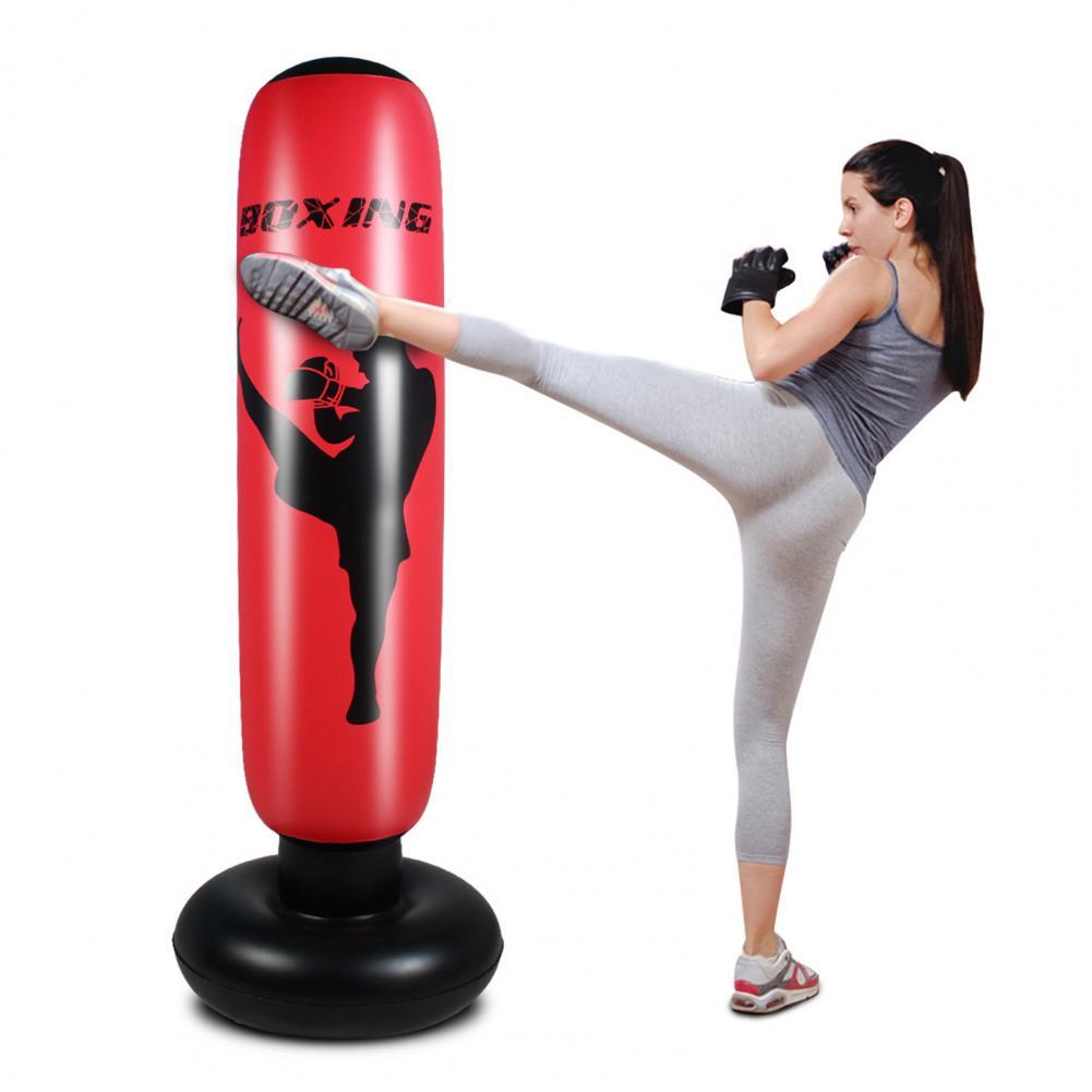 Saco de perfuração inflável para adultos e crianças, Free Standing Boxing Bag, Kicking Sandbag, PVC Inflável Tumbler, 170cm