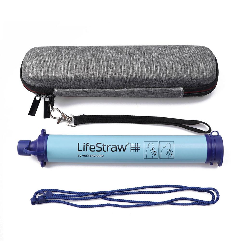 For lifestraw life halm vandrenser opbevaringsetui stødsikker eva bærbar udendørs rejsetaske halm kedel taske (ingen renser)