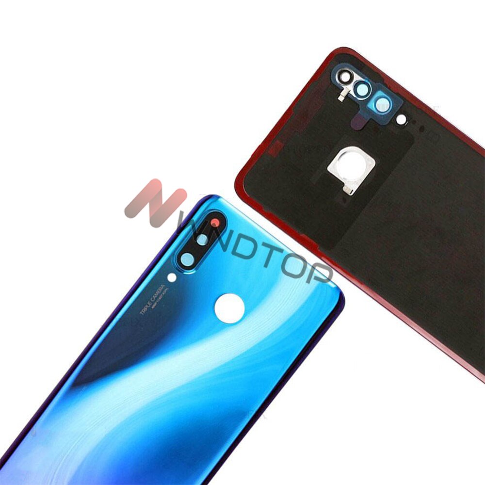 Originele Voor Huawei P30 Lite Back Batterij Cover Deur Achter Glas Behuizing Case Voor Huawei Nova 4E Batterij Cover Met camera Lens