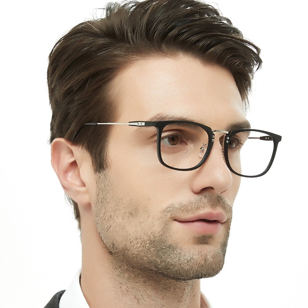 Korean Eye Glasses Frame Clear Lens Optical Eyeglasses Black Blue Eyewear Frames Spectacle for Men OCCI CHIARI OC2002