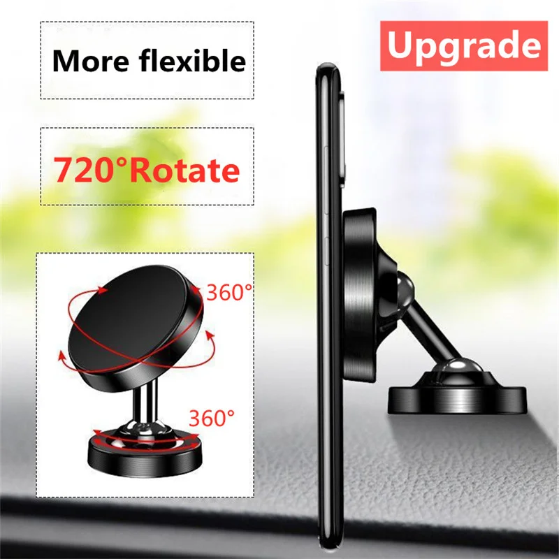 Magnetyczny uchwyt samochodowy na telefon Stojak na deskę rozdzielczą Magnes do montażu samochodowego Smartfon Mobilna obsługa w uchwycie samochodowym dla iPhone'a Samsung Xiaomi