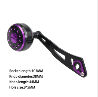 Ekfan Aluminium Hanlde Knop Voor Daiwa Shimano Baitcasting Reel Fishing: black purple